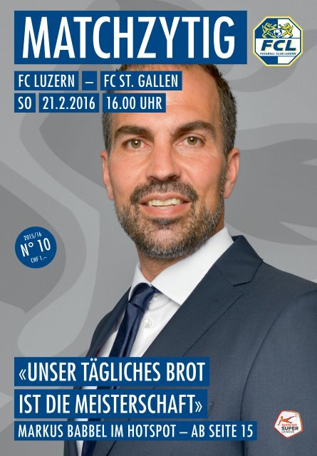 FC LUZERN Matchzytig N°10 15/16 (RSL 21) 