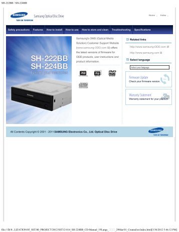 Samsung SH-224BB (SH-224BB/BEBE ) - Manuel de l'utilisateur 0.01MB, pdf, Anglais