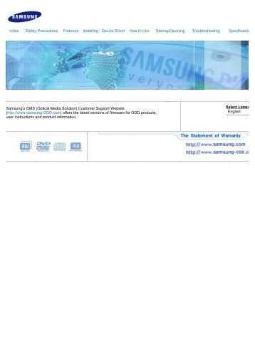 Samsung SE-S084D (SE-S084D/TSLS ) - Manuel de l'utilisateur 0.75 MB, pdf, Anglais