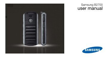 Samsung GT-B2700 (GT-B2700HAAXEF ) - Manuel de l'utilisateur 1.47 MB, pdf, ANGLAIS (EUROPE)
