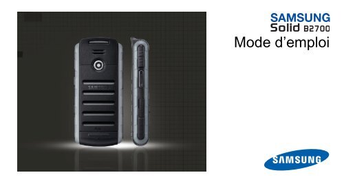Samsung GT-B2700 (GT-B2700HAAXEF ) - Manuel de l'utilisateur 2.7 MB, pdf, Fran&ccedil;ais