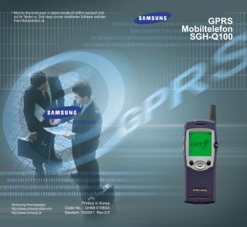 Samsung SGH-2200DA (SGH-2200DA/BOG ) - Manuel de l'utilisateur 0.82 MB, pdf, Anglais