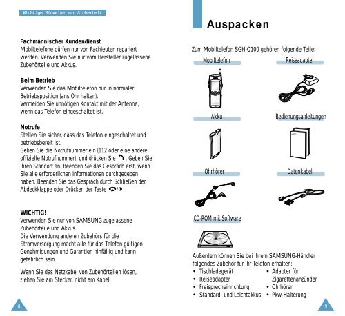 Samsung SGH-2200DA (SGH-2200DA/BOG ) - Manuel de l'utilisateur 0.82 MB, pdf, Anglais