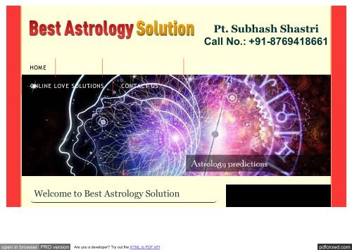 Best Astrology Solution