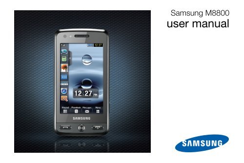 Samsung Samsung Player Pixon noir - Open market (GT-M8800DKAXEF ) - Manuel de l'utilisateur 2.49 MB, pdf, Anglais