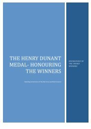 The Henry Dunant Medal Winners Biographies 18 February 2016