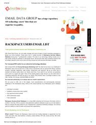 Rackspace customer mailing database