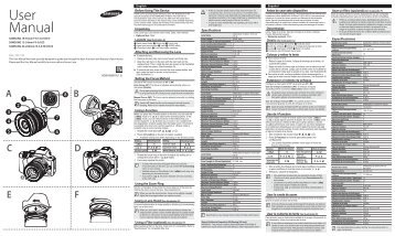 Samsung Objectif NX zoom 18-55mm (EX-S1855SB ) - Manuel de l'utilisateur 0.01MB, pdf, Anglais, FranÃ§ais