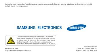 Samsung Samsung Corby Pro rouge - Open market (GT-B5310RRAXEF ) - Manuel de l'utilisateur 4.57 MB, pdf, FranÃ§ais