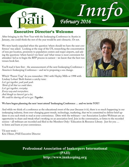 PAII newsletter February 2016