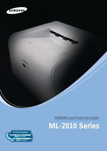 Samsung 22ppm Imprimante laser mono ML-2010R (ML-2010R/SEE ) - Manuel de l'utilisateur 5.22 MB, pdf, Anglais