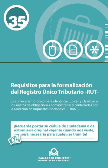 Requisitos para la formalización del Registro Único Tributario -RUT-