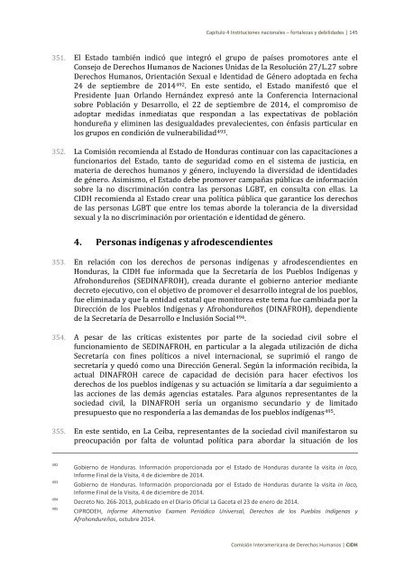 Situación de derechos humanos en Honduras