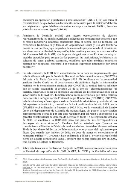 Situación de derechos humanos en Honduras