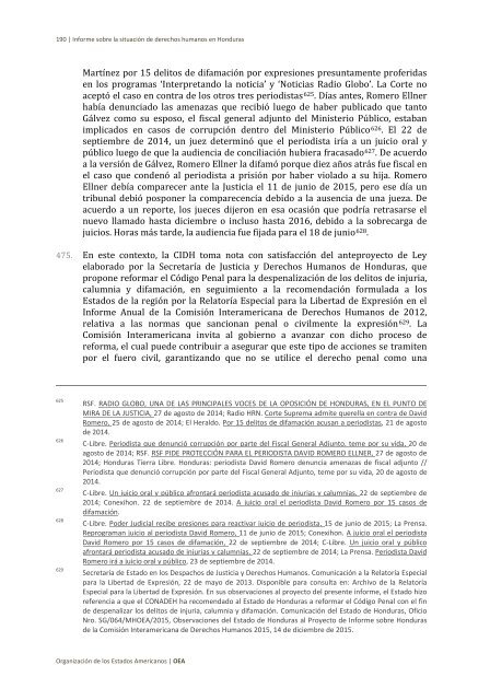 Situación de derechos humanos en Honduras