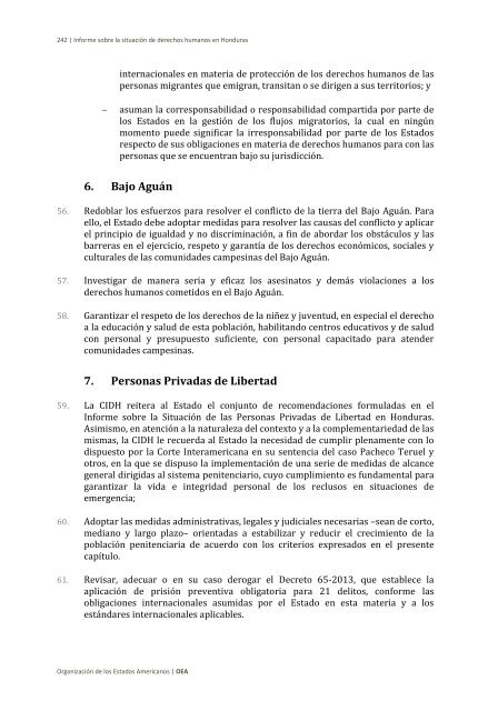 Situación de derechos humanos en Honduras