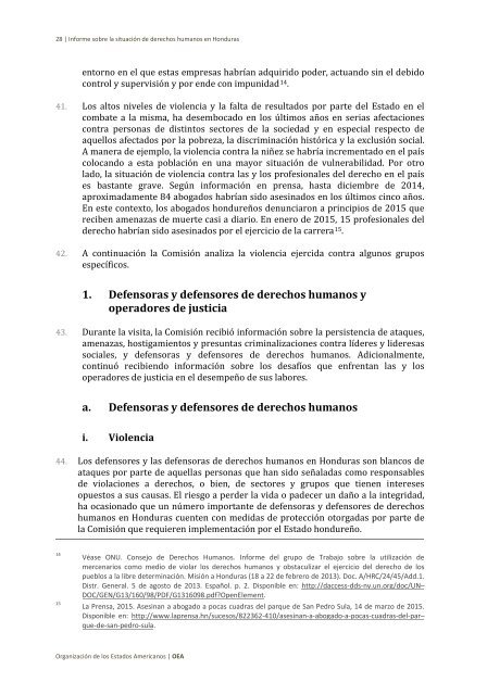 Situación de derechos humanos en Honduras