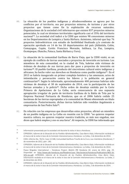 Situación de derechos humanos en Honduras