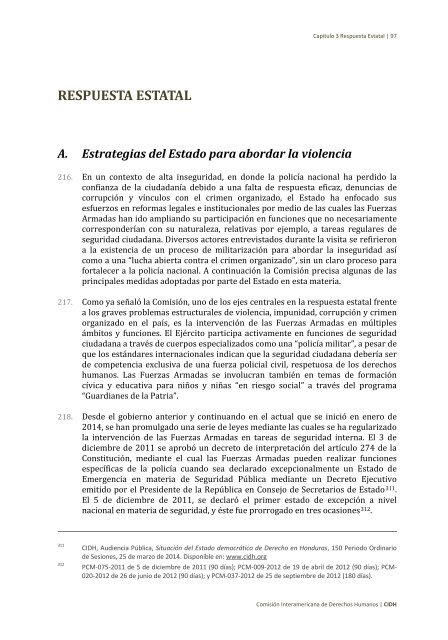 Situación de derechos humanos en Honduras