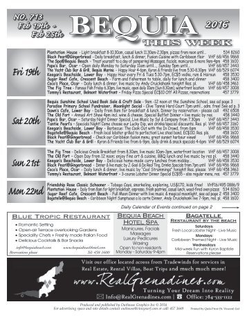 Bequia this Week 19 02 2016