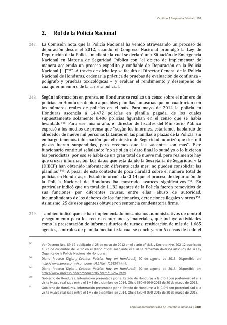 Situación de derechos humanos en Honduras