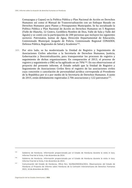 Situación de derechos humanos en Honduras