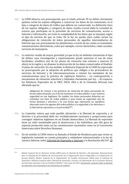 Situación de derechos humanos en Honduras