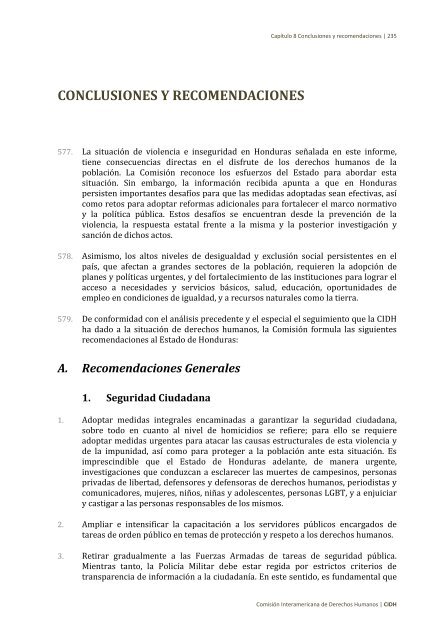 Situación de derechos humanos en Honduras