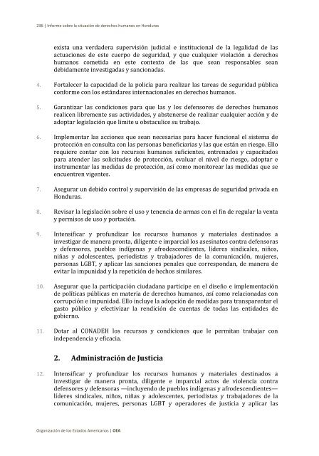 Situación de derechos humanos en Honduras