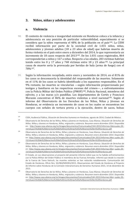 Situación de derechos humanos en Honduras