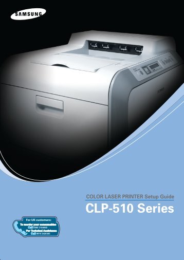 Samsung CLP-510N (CLP-510N/SEE ) - Manuel de l'utilisateur 9.59 MB, pdf, Anglais