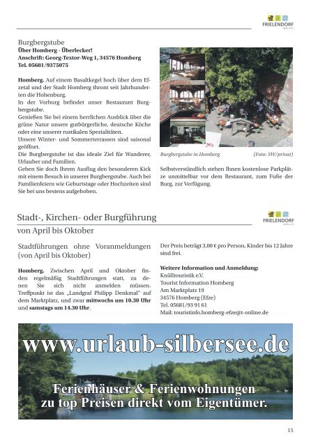 FrielendorfAktiv magazin Gewerbe & Tourismus (1/2016)