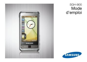 Samsung Samsung Player Addict noir - Open market (SGH-I900XKBXEF ) - Manuel de l'utilisateur 5.38 MB, pdf, FranÃ§ais