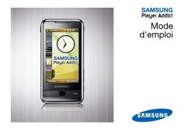 Samsung Samsung Player Addict noir - Open market (SGH-I900XKBXEF ) - Manuel de l'utilisateur 5.36 MB, pdf, FranÃ§ais