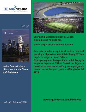 e-An N° 30 nota N° 5 El próximo Mundial de rugby de Japón el estadio que no pudo ser. por el arq. Carlos Sánchez Saravia