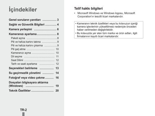 Samsung ST61 (EC-ST61ZZBPBE1 ) - Guide rapide 3.6 MB, pdf, Anglais, TURQUE