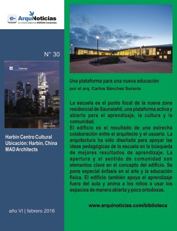 Verstas Architectel N° 6 Una plataforma para una nueva educación arq. Carlos Sánchez Saravia
