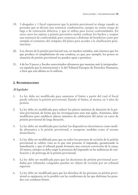 LA PRÁCTICA DE LA PRISIÓN PROVISIONAL EN ESPAÑA