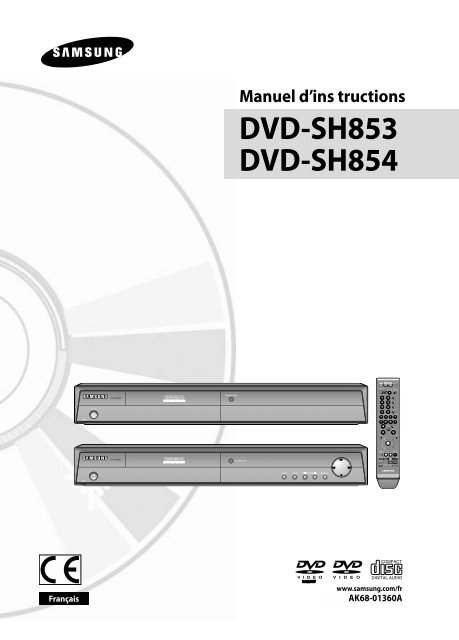 Samsung DVD-SH854 (DVD-SH854/XEF ) - Manuel de l'utilisateur 6.94 MB, pdf,  Fran&amp;ccedil;ais