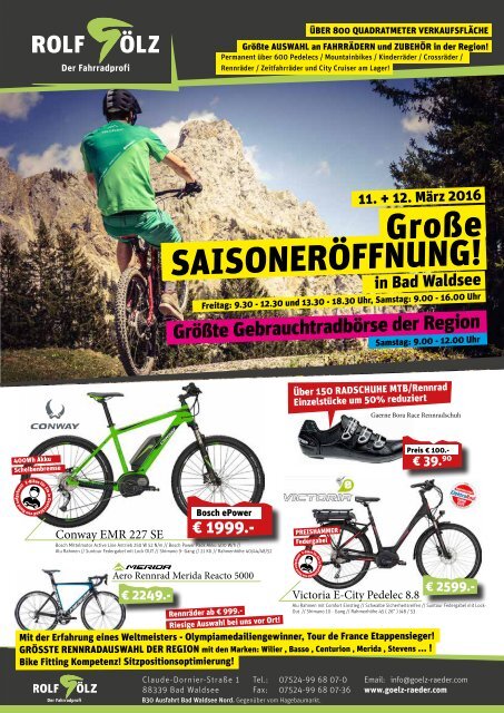 Saisonopening Gölz Fahrräder GmbH 2016
