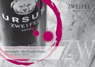 Bärenstark – die Zweifel Weine! - Zweifel & Co. AG