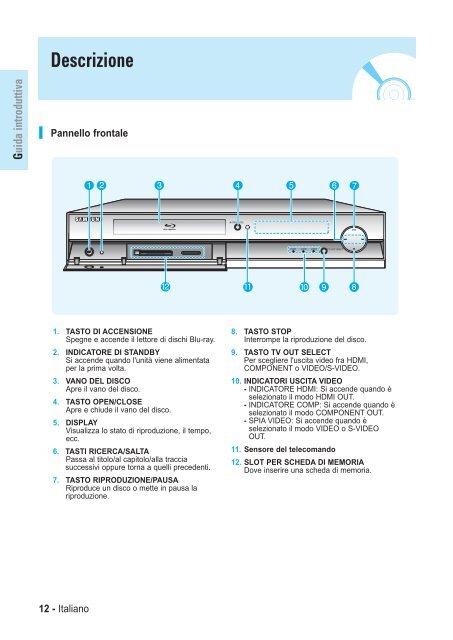 Samsung BD-P1000 (BD-P1000/XEL ) - Manuel de l'utilisateur 5.55 MB, pdf, Fran&ccedil;ais, ALLEMAND, Italien