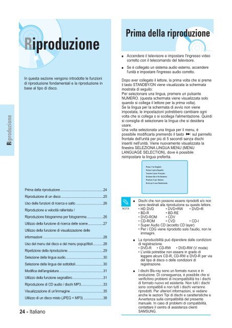 Samsung BD-P1000 (BD-P1000/XEL ) - Manuel de l'utilisateur 5.55 MB, pdf, Fran&ccedil;ais, ALLEMAND, Italien