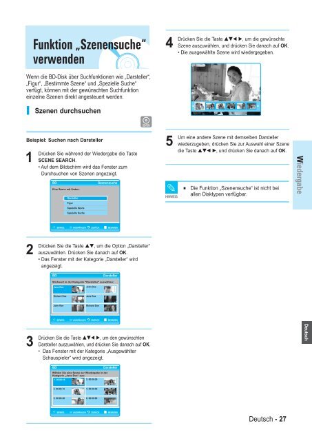 Samsung BD-P1000 (BD-P1000/XEL ) - Manuel de l'utilisateur 5.55 MB, pdf, Fran&ccedil;ais, ALLEMAND, Italien