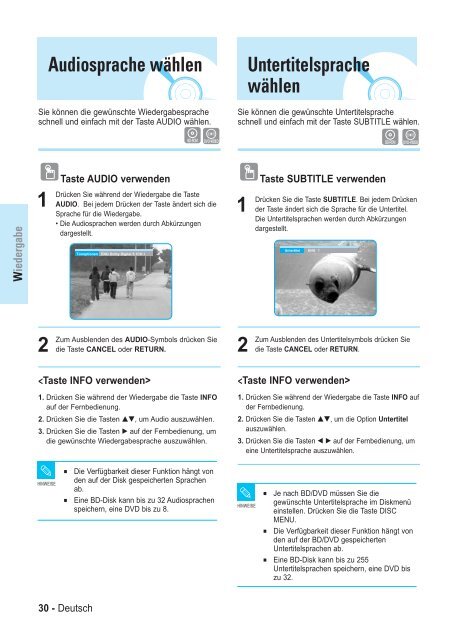 Samsung BD-P1000 (BD-P1000/XEL ) - Manuel de l'utilisateur 5.55 MB, pdf, Fran&ccedil;ais, ALLEMAND, Italien