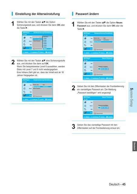 Samsung BD-P1000 (BD-P1000/XEL ) - Manuel de l'utilisateur 5.55 MB, pdf, Fran&ccedil;ais, ALLEMAND, Italien