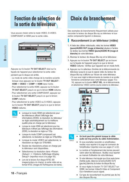 Samsung BD-P1000 (BD-P1000/XEL ) - Manuel de l'utilisateur 5.55 MB, pdf, Fran&ccedil;ais, ALLEMAND, Italien