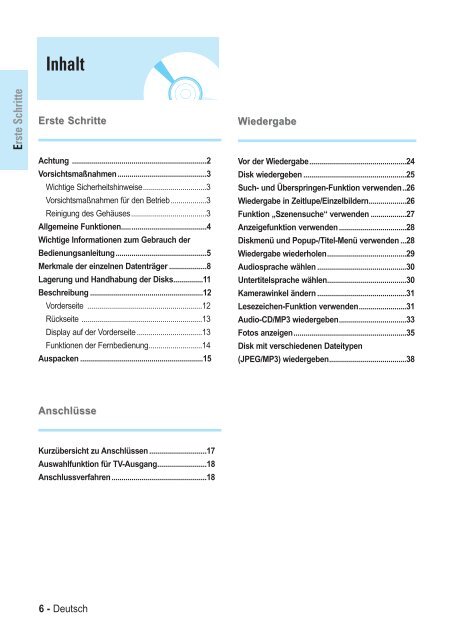 Samsung BD-P1000 (BD-P1000/XEL ) - Manuel de l'utilisateur 5.55 MB, pdf, Fran&ccedil;ais, ALLEMAND, Italien