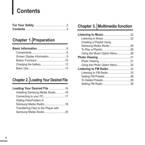 Samsung YP-K3JZB (YP-K3JZB/XEF ) - Manuel de l'utilisateur 0.94 MB, pdf, Anglais