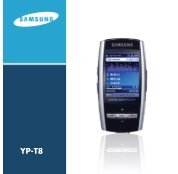 Samsung YP-T8Z (YP-T8Z/ELS ) - Manuel de l'utilisateur 6.54 MB, pdf, Anglais